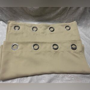 2 brown tan grommet curtains drapes panels 95” x 57”